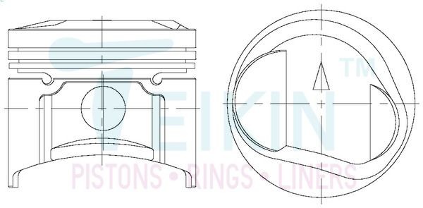 TEIKIN Piston Set Article number: 43219.STD cheaply