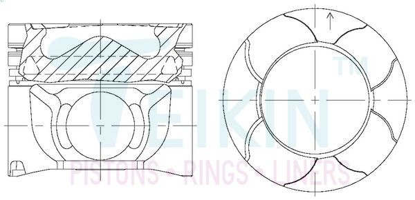 TEIKIN Piston Set Article number: 43301AG.050 cheaply