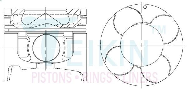 TEIKIN Piston Set Article number: 43663AG.STD cheaply