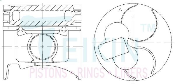 TEIKIN Piston Set Article number: 43670AG.050 cheaply