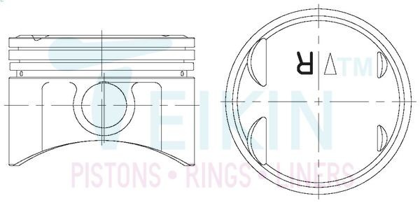 TEIKIN Piston Set Article number: 43677.STD cheaply