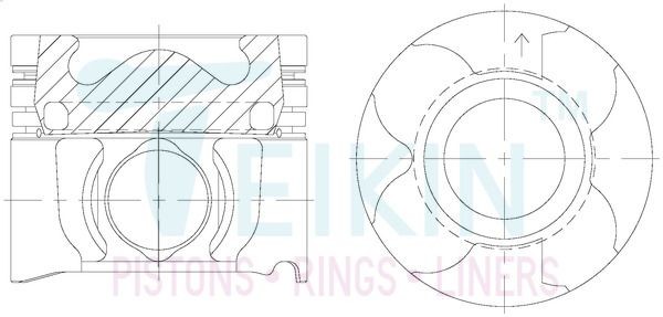 TEIKIN Piston Set Article number: 46678AG.STD cheaply
