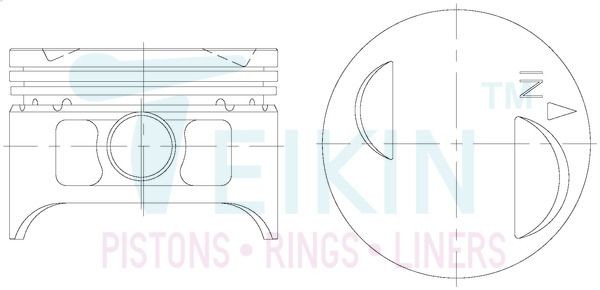 TEIKIN Piston Set Article number: 55650.STD cheaply