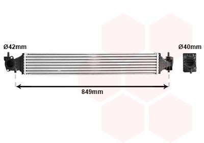 VAN WEZEL Intercooler Varenummer: 25014706 billige
