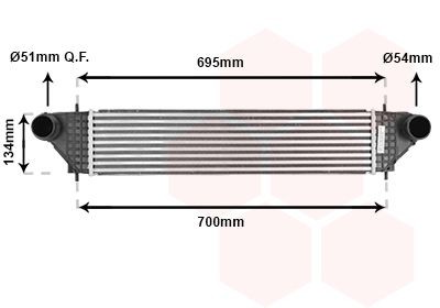 VAN WEZEL Intercooler Varenummer: 32004277 billige