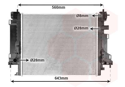 VAN WEZEL Engine radiator Article number: 43012704 cheaply