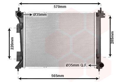 VAN WEZEL Engine radiator Article number: 82012739 cheaply