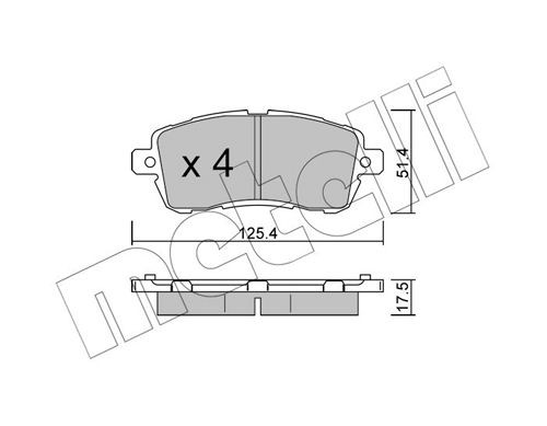METELLI Brake pad set Article number: 22-1185-0 cheaply