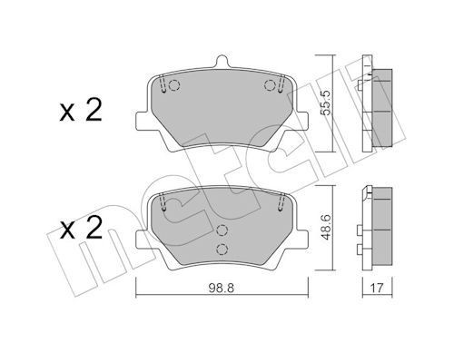 METELLI Brake pad set Article number: 22-1187-0 cheaply