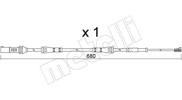 METELLI Brake pad wear sensor Article number: SU.369 cheaply