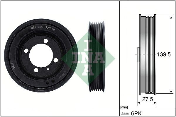 INA Crankshaft pulley Article number: 544 0125 10 cheaply