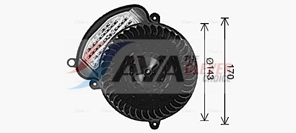 AVA COOLING SYSTEMS Електромотор, вентилатор вътрешно пространство артикулен номер: RT8677 евтино