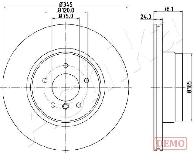 ASHIKA Brake disc Article number: 61-00-0132C cheaply