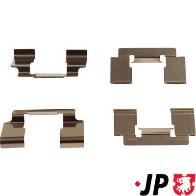 JP GROUP 4364003510 Accessory Kit, disc brake pads SCÉNIC 2.0 16V (JA1B, JA1D, JA0C) 139 PS Petrol 2003