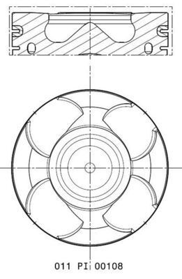 MAHLE ORIGINAL Stempel Varenummer: 011 PI 00108 001 billige