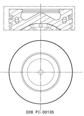 MAHLE ORIGINAL Piston Article number: 028 PI 00135 001 cheaply