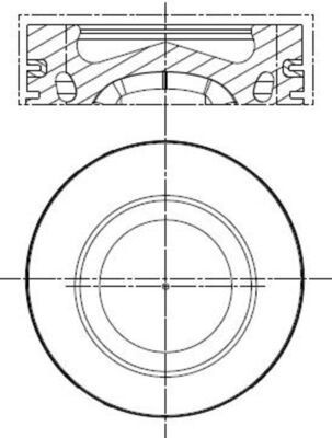 MAHLE ORIGINAL Piston Article number: 028 PI 00140 002 cheaply