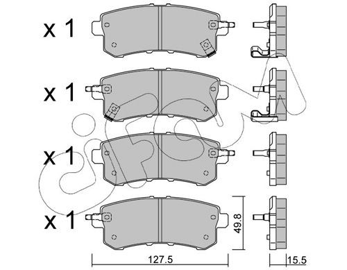 CIFAM Brake pad set Article number: 822-1155-0 cheaply