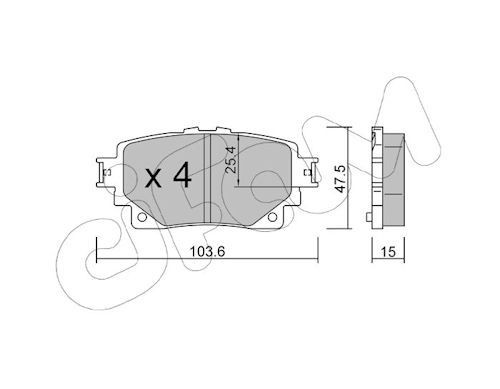 CIFAM Bremseklosser artikkelnummer: 822-1229-0 billig