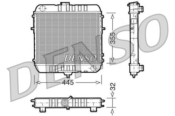 DENSO Engine radiator Article number: DRM20072 cheaply