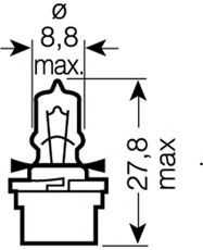 OSRAM Dashboard bulb Article number: 64124 MF cheaply