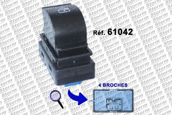 STORM QUALITY PARTS Kontakt, rudehejs Varenummer: 61042 billige