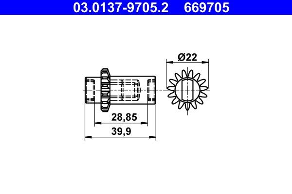 ATE Brake shoe fitting kit Article number: 03.0137-9705.2 cheaply