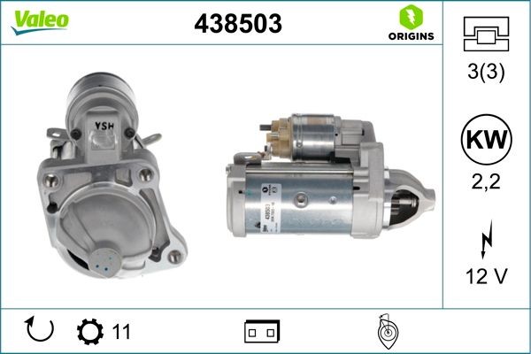 VALEO Starter motor Article number: 438503 cheaply