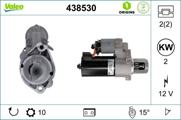 VALEO Starter motor Article number: 438530 cheaply
