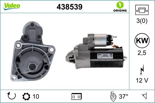 VALEO Starter motor Article number: 438539 cheaply