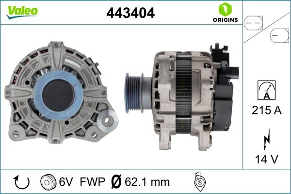 VALEO Generator Varenummer: 443404 billige