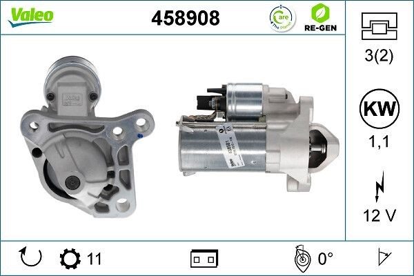VALEO Starter motor Article number: 458908 cheaply