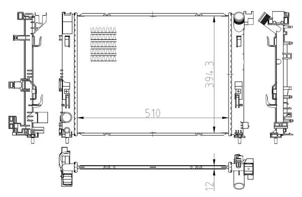 NRF Engine radiator Article number: 550038 cheaply