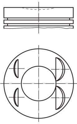 MAHLE ORIGINAL Piston Article number: 021 PI 00127 001 cheaply