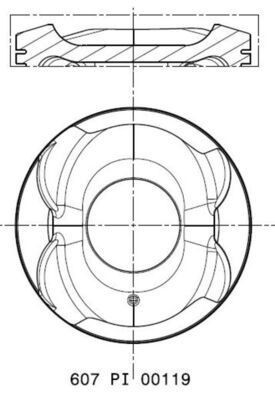 MAHLE ORIGINAL Piston Article number: 607 PI 00119 001 cheaply