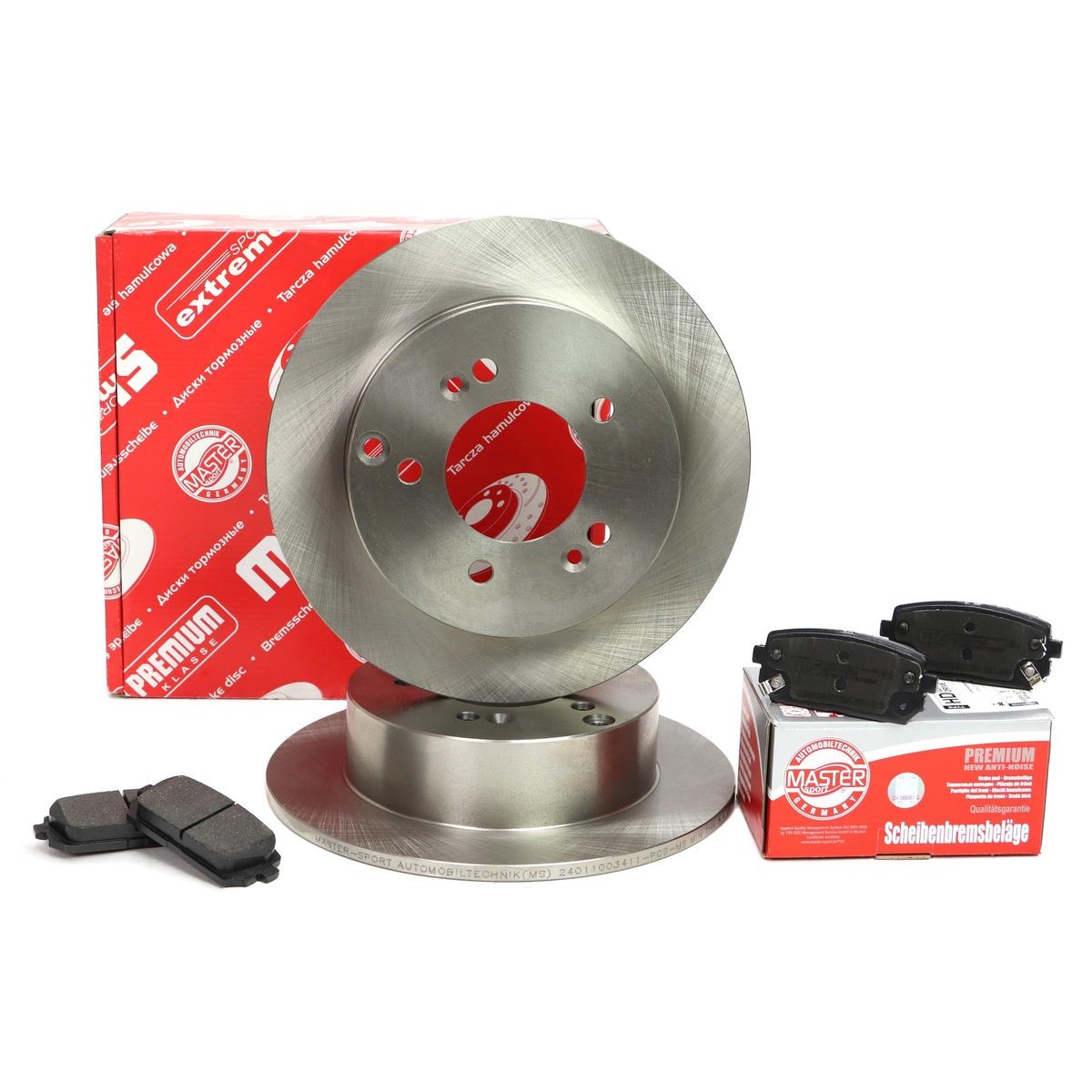 MASTER-SPORT Brake discs and pads set Article number: 201003410 cheaply