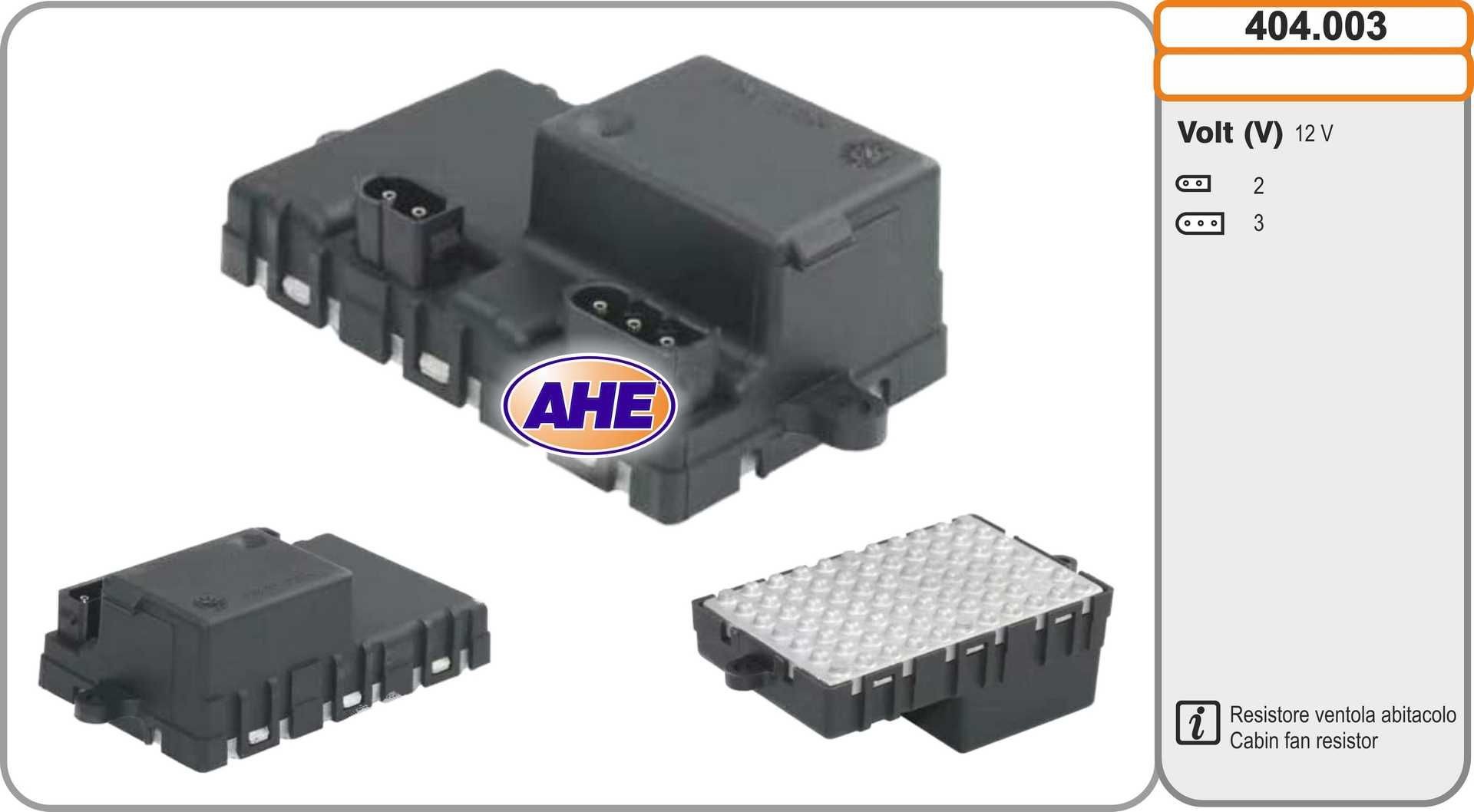 AHE Pre-resistor, electro motor radiator fan Article number: 404.003 cheaply
