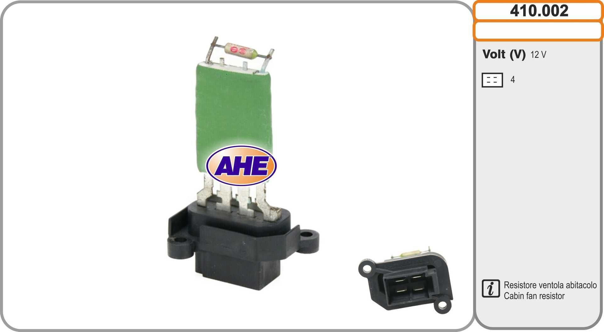AHE Pre-resistor, electro motor radiator fan Article number: 410.002 cheaply
