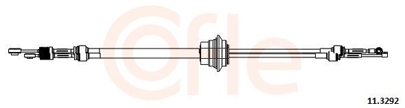 COFLE 92.11.3292 Cable, manual transmission SCUDO 2.0 JTD 94 PS Diesel 2006