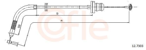 COFLE Throttle cable Article number: 92.12.7303 cheaply