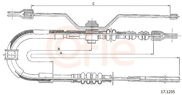 COFLE 92.15.2467 Tross, käigukast TRANSIT CUSTOM 2.2 TDCi 100 HP Diisel