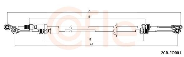 COFLE Cable, manual transmission Article number: 92.2CB.FO001 cheaply