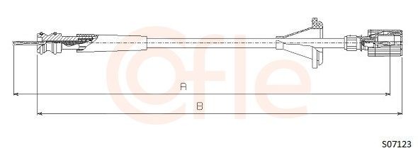 COFLE Speedometer cable Article number: 92.S07123 cheaply