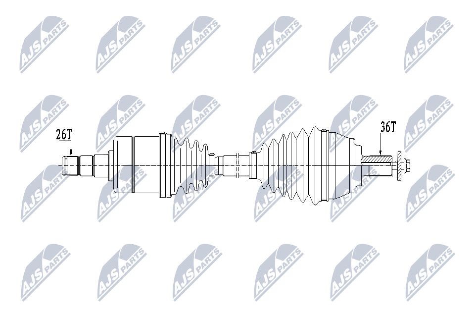 NTY Drive shaft Article number: NPW-VV-131 cheaply