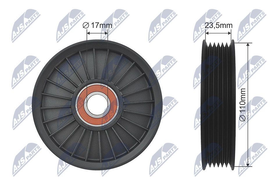 NTY Deflection / Guide Pulley, v-ribbed belt Article number: RNK-AU-017 cheaply