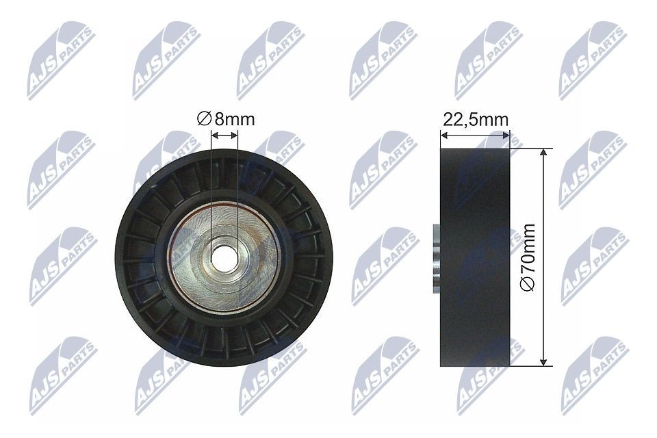 NTY Deflection / Guide Pulley, v-ribbed belt Article number: RNK-BM-003 cheaply