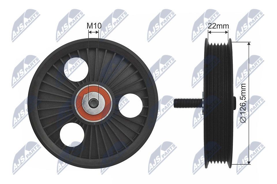 NTY Deflection / Guide Pulley, v-ribbed belt Article number: RNK-RE-008 cheaply