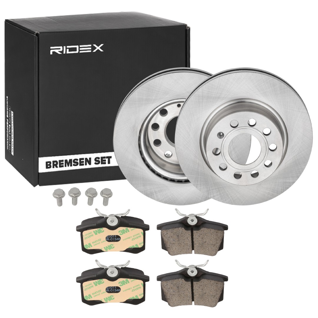 RIDEX Brake discs and pads set Article number: 3405B0842 cheaply