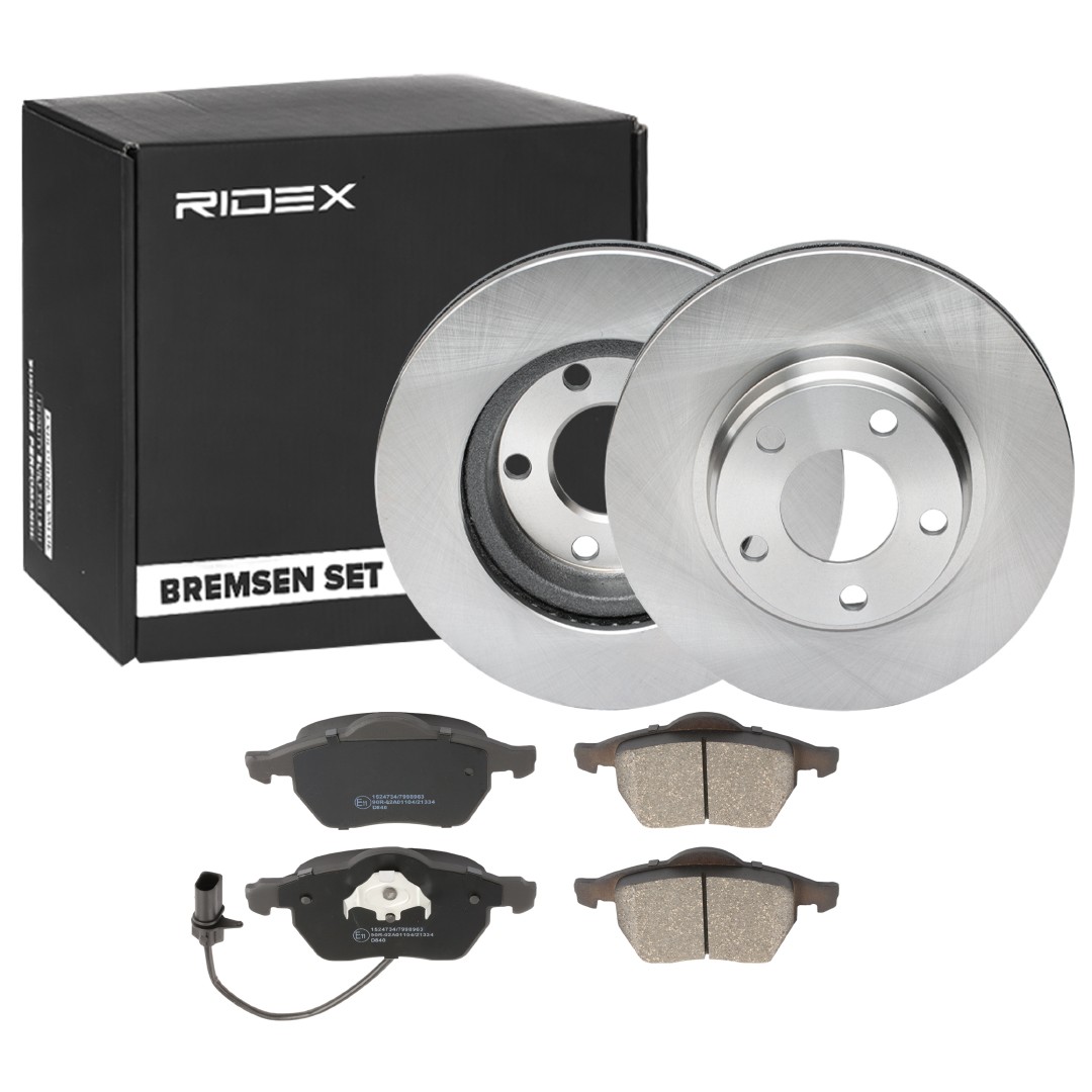 RIDEX Brake discs and pads set Article number: 3405B0939 cheaply