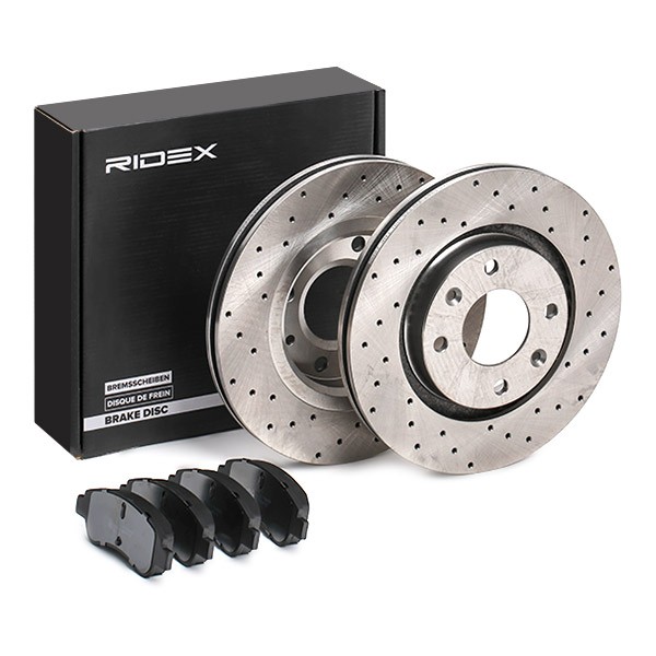 RIDEX Brake discs and pads set Article number: 3405B0955 cheaply